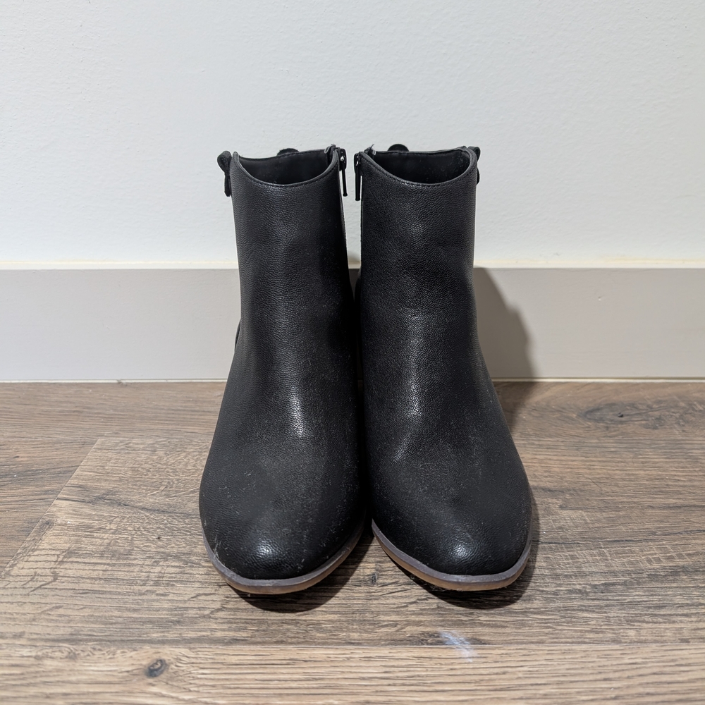Black Leather Booties